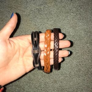 3 tie on bracelets